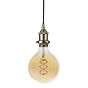 Soho Lighting Brushed Chrome Decorative Bulb Holder with Round Black Cable