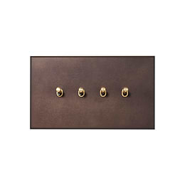 Heritage Bronze 4 Gang 20A 2 Way Toggle Switch - The Palaces Collection