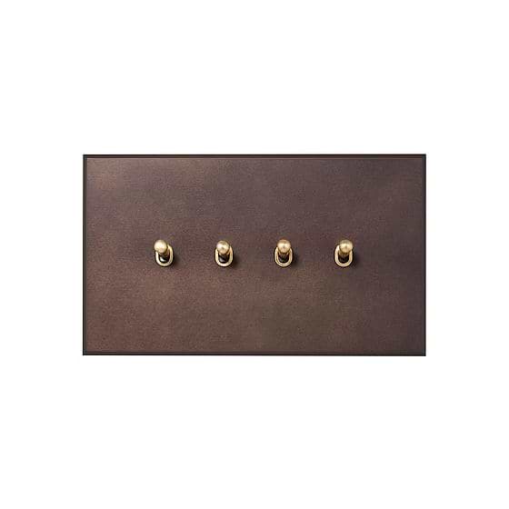 Heritage Bronze 4 Gang 20A Intermediate Toggle Switch - The Palaces Collection
